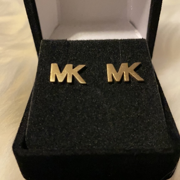 MK stainless steel gold earrings - Picture 2 of 6